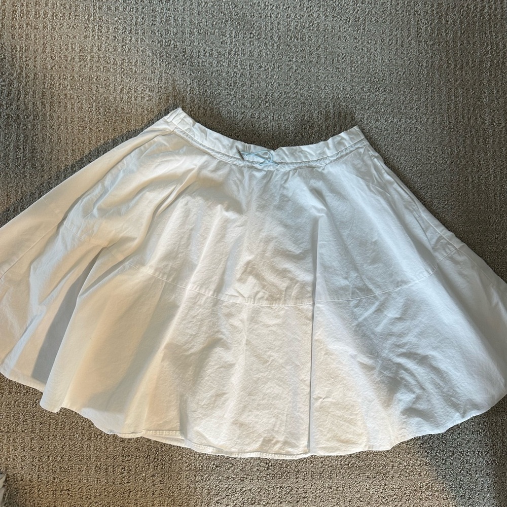 Zara White A-Line Skirt